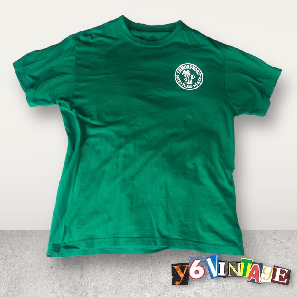 (❌SOLD ON DEPOP) Medium Green Mazatilán, Mexico Señor Frog’s Tee